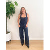 Dark Denim Wide Leg Trousers