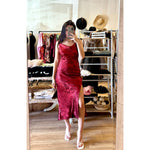 Burgundy Metallic Slipdress