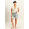Taupe Stripe Knit Vest