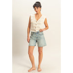 Taupe Stripe Knit Vest