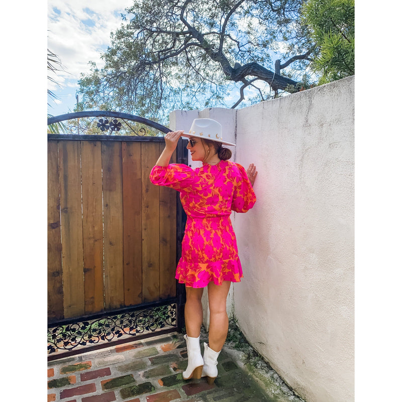 Orange and Fuchsia Smocked Dress Lily Love Boutique Orange and Fuchsia Smocked Dress Lily Love Boutique