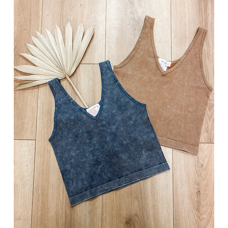 Mineral Washed Tank- 3 COLORS!